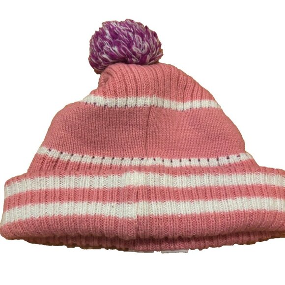 Blush Pink/Purple Pom Beanie Hat Adults/Kids Minnie Mouse One Size - Picture 2 of 4
